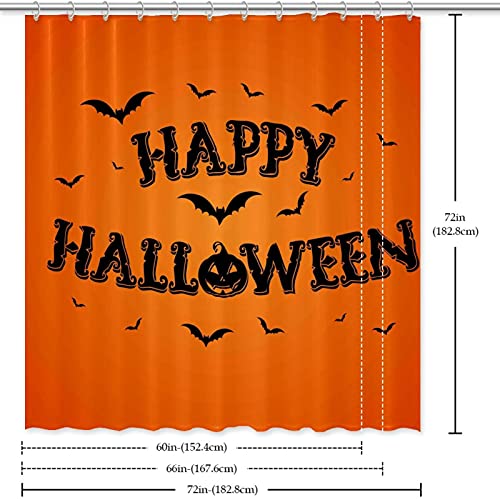 Rideaux de douche d'Halloween au tombé impeccable et finitions sans odeur
