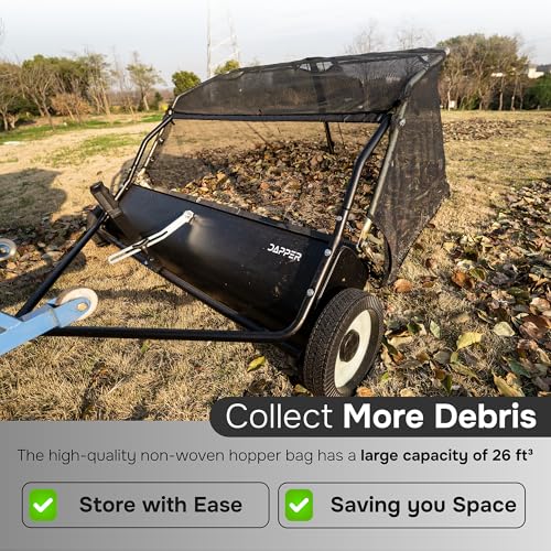 Dapper Supply 48" Tow Behind Lawn Sweeper - Thumbnail 5