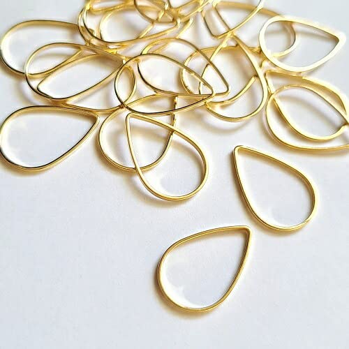 Amazon | 【 20個 】 16mm 真鍮製 ドロップチャーム レジン空枠 UV  