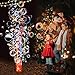 Bubble Machine (4PCS, 13 Holes) with LED Lights, Automatic Bubble Blower Toys, Portable Bubbles Maker for Wedding Christmas Chinese New Years Party Decorations, Kids Birthday Gifts, Balloons Banner