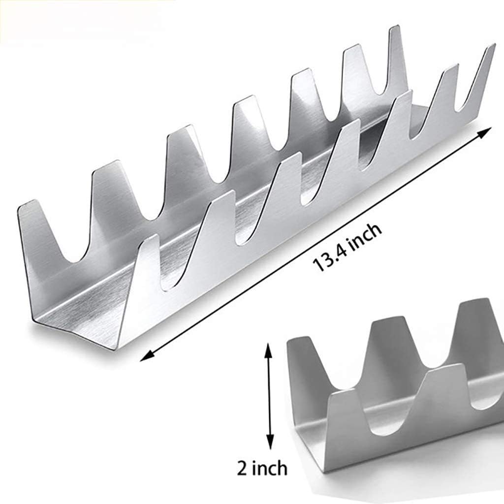 Best Review Taco Holder Stand 2 Pack Stainless Steel Taco Plate Each Rack Holds Up to 8 Hard or Soft Shell Tacos Easy To Fill Tacos Plates Comes with a squeeze bottle and a cleaning sponge Greatest Product Taco Holder Stand 2 Pack Stainless Steel Taco Plate Each Rack Holds Up to 8 Hard or Soft Shell Tacos Easy To Fill Tacos Plates Comes with a squeeze bottle and a cleaning sponge