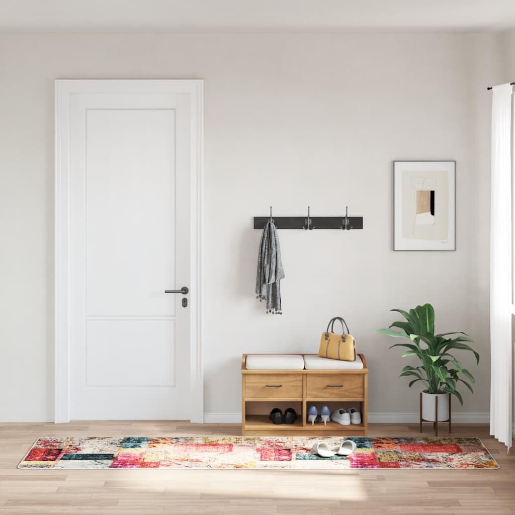 Tapis patchwork lavable en velours doux, élégance et confort de luxe
