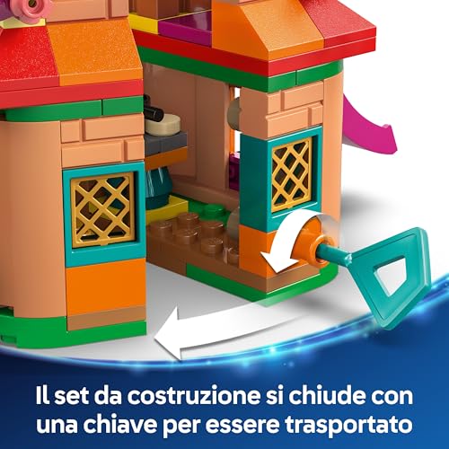 | Disney Mini-Casa Encanto Giocattolo con Micro Bamboline di Mirabel e Antonio Madrigal, una Figura di Capibara e Accessori come una Chiave - Regalo per Bambine da 5 Anni - 43261 - Lego - Immagine 3