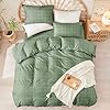 JELLYMONI 100% Cotton Bed Sheets Set – Green Plaid, Queen Size, Soft Bedding with Deep Pocket Fitted Sheet, Flat Sheet & Pillowcases #5
