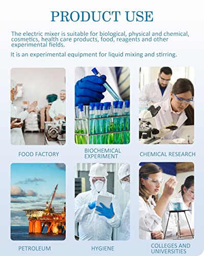 Crispaire FBA-SMJ-16 Electric Overhead Stirrer Max.40L Lcd Digital Lab Mixer 10000Mpa.S Time And Speed Adjustable Stirring Rod Included 100-2000Rpm 120W thumb #7