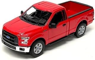 1:24 Scale Diecast Model Car Compatible with Welly 2015 Ford F-150 Regular Cab Red 24063W