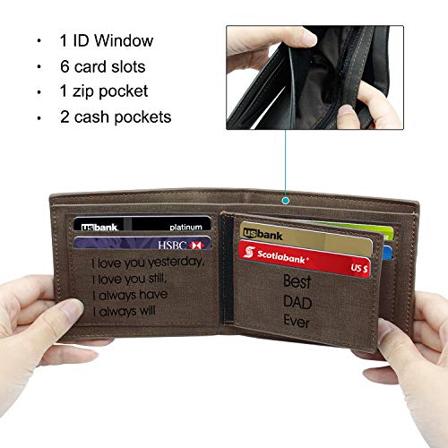 Personalised Photo Wallets for Men, Custom Trifold Engraved Men's Photo Wallets, Personalised Christmas Gifts for Him/Husband/Dad/Son3