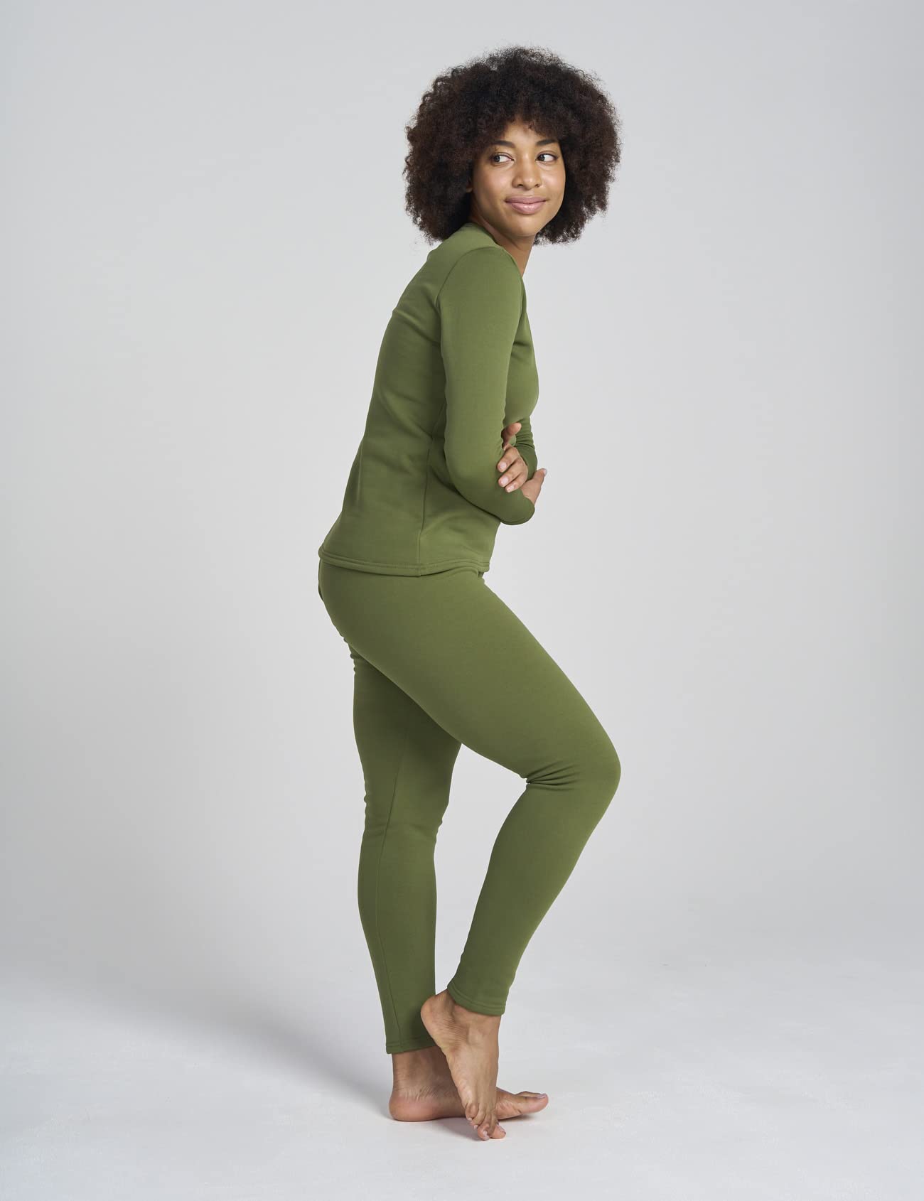 LAPASA Completo Termico Donna Fodera in Micropile Calore Base L17 - Abbigliamento Intimo Invernale Maglietta Pantaloni Calzamaglia Tuta Sci Trekking