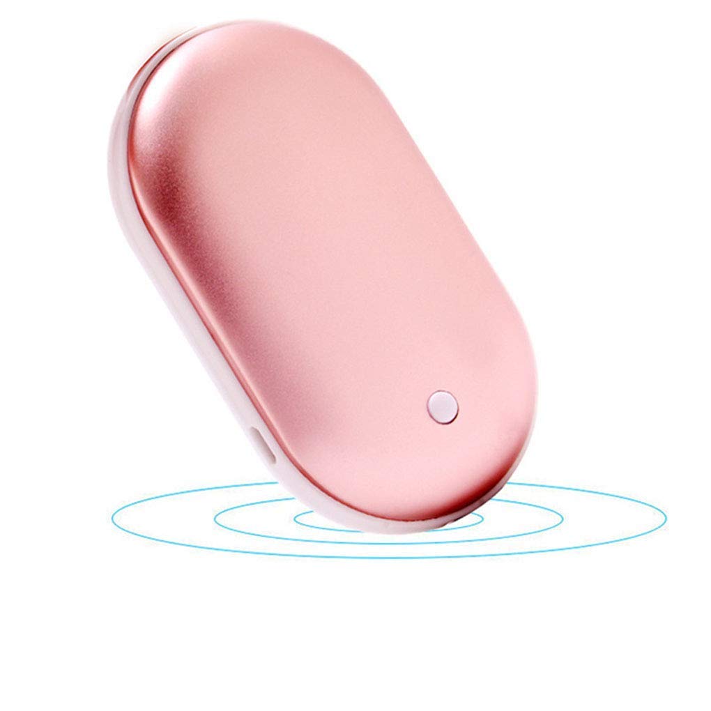 Scaldamani Power Bank 5200 mAh Scaldamani Ricaricabile Scaldamani Portatile Scaldamani Elettrico Caricabatterie USB Regalo Power Bank Oro Rosa