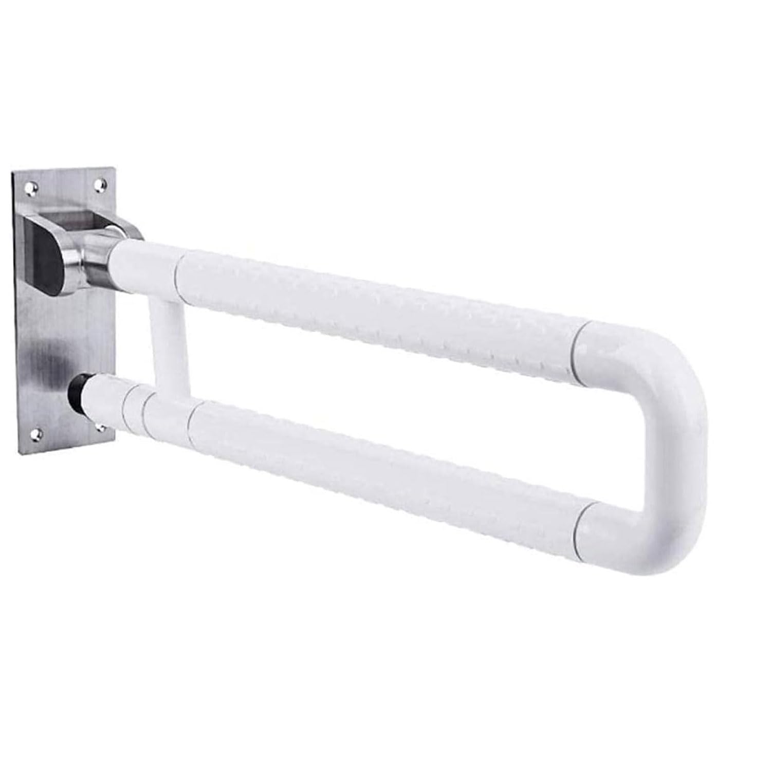 Maniglione Bagno Disabili 60 cm, Maniglione Ribaltabile Bagno Disabili, Pieghevole Maniglione di Sicurezza a Parete Antiscivolo Barre di Sostegno Bracciolo Resistenti per Disabili e Anzi (MI, W)