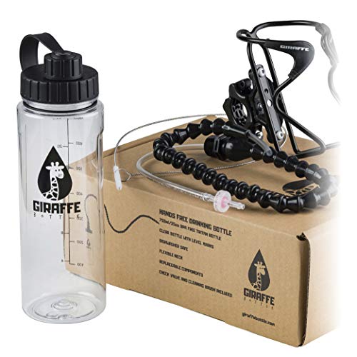 Giraffe Bottle Hands Free Drinking System, Clear Bottle, with Round Tube Mounted Bottle Holder (36 inch / 91 cm) - Thumbnail 3