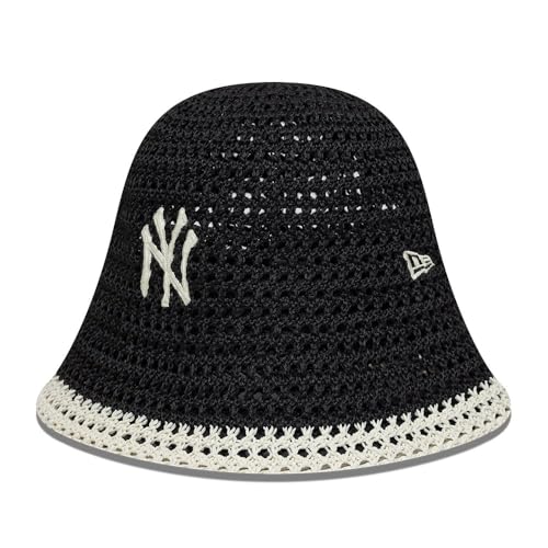 Bob tricoté New Era noir haut de gamme pour femme en maille S-M
