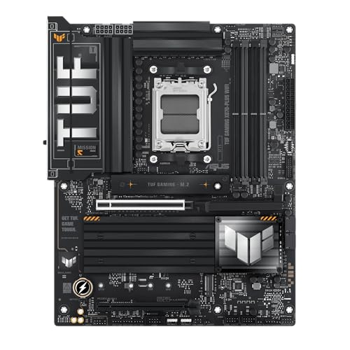 ASUS TUF Gaming X870-PLUS WiFi Mainboard Sockel AM5 (AMD ATX PCIe 5.0 DDR5 16+2+1 Power Stages 4X M.2 WiFi 7 2 5Gb Ethernet USB4 HDMI)