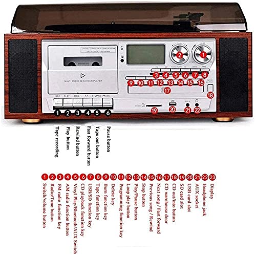 Tourne-disque vinyle rétro, boîte à musique, platine phonographe vintage avec haut-parleurs stéréo intégrés, support PC Rec - Les Beatles, Paul McCartney, John Lennon, RIngo Starr, George Harrison Tourne-disque vinyle rétro, boîte à musique, platine phonographe vintage avec haut-parleurs stéréo intégrés, support PC Rec – Image 4