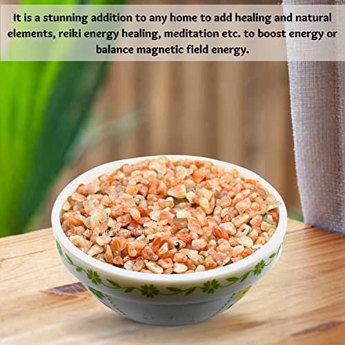 Image of Amazing Gemstone Sunstone Crystal Chips Aquarium Gravel - Sunstone Chips Bulk Fish Tank Gravel, Small Tumbled Stones and Tiny Crystals for Decoration (Natural AAA Grade Gemstones)