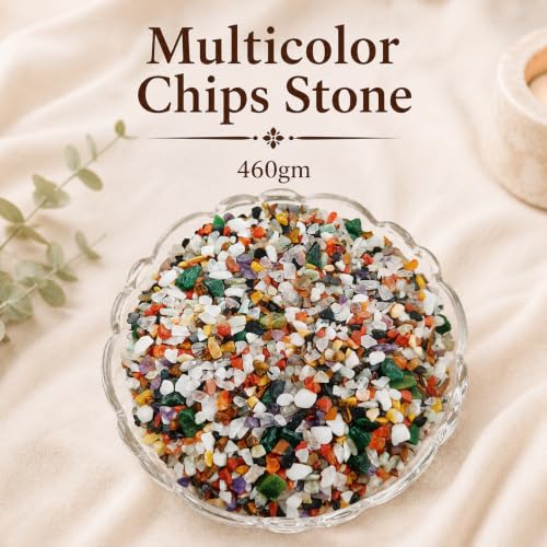 Image of Mix Crystal Gemstone Chips for Meditation Reiki & Feng Shui | Decorative Crystals for Vastu Home Decor & Fish Tank Decoration | DIY Crafts & Jewellery Making (460 Gm)