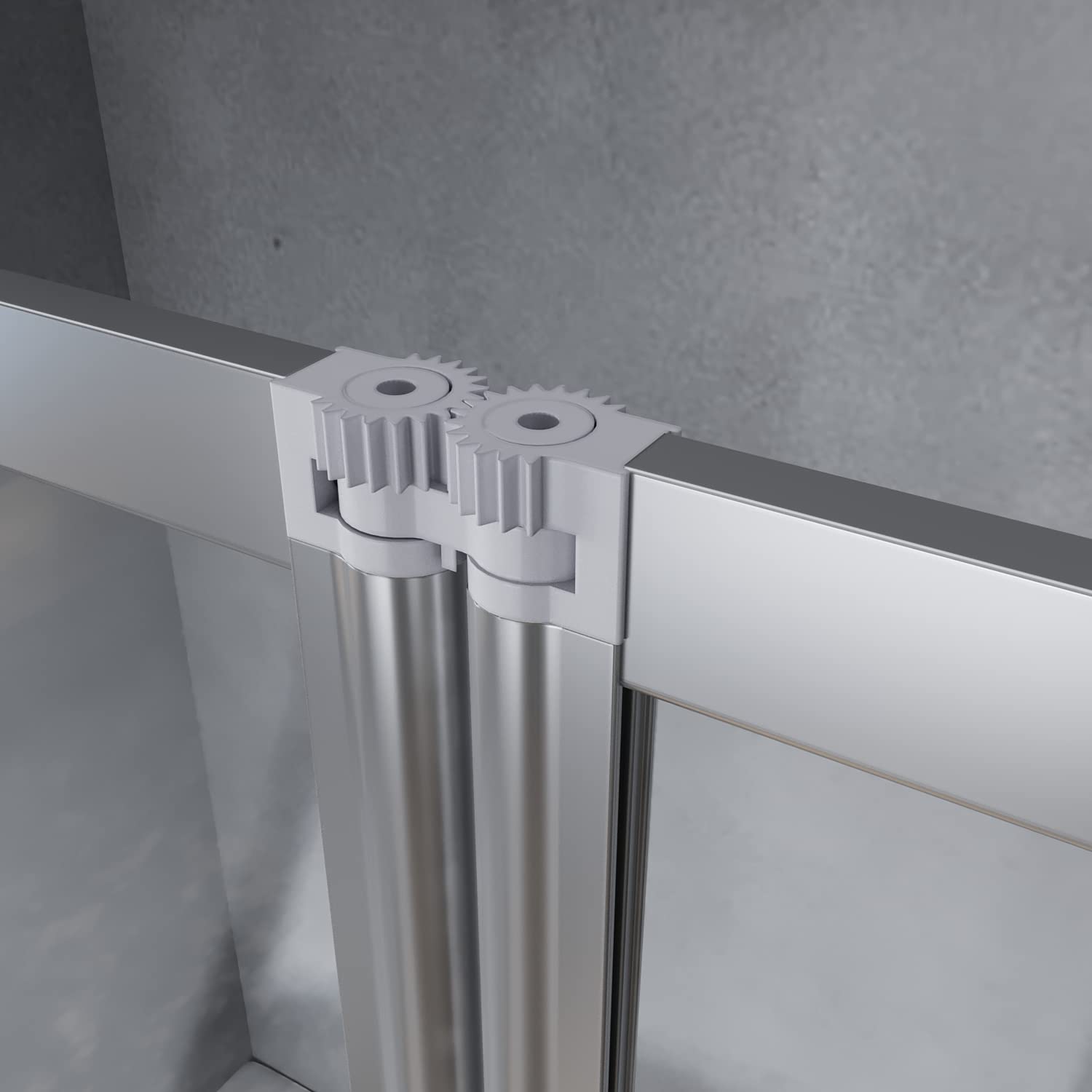 SONNI Parete Pieghevole Vasca da Bagno, 3 Ante, Vetro 4mm, 130x140cm | Silenziosa, Nano Rivestimento, Alluminio, Risparmio Spazio, Per Piccolo Bagno, Famiglia , Facile Pulizia