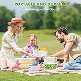 Luxear Fresh Food Storage Containers for Fridge, 3 Pack Vegetable Fruit Storage Container 4L+1.7L+0.5L Dishwasher Safe Produce Saver with Vents, Microwave Safe Food Organizer - Image 5