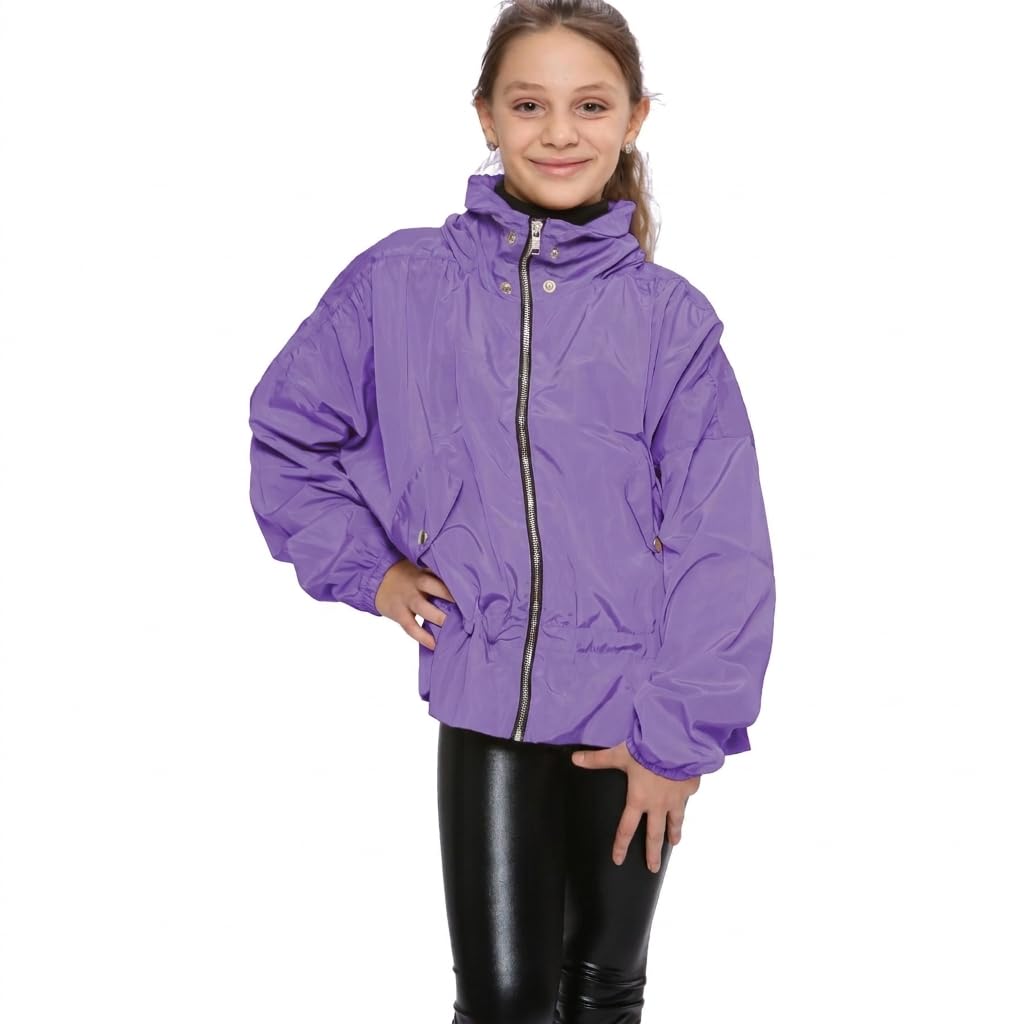 A2Z 4 Kids Girls Windproof Showerproof Lightweight Rain Jacket