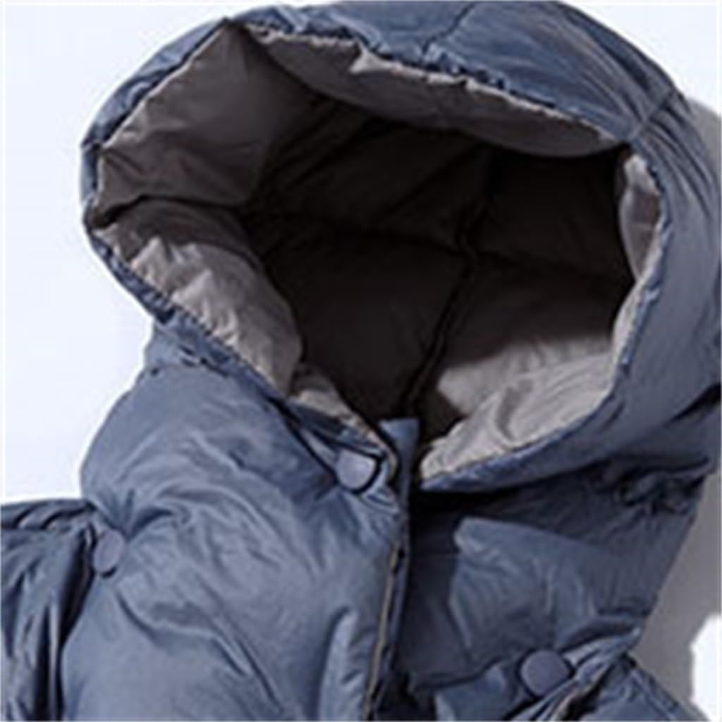 Long-sleeved Down Jacket Women's Mid-length Fall And Winter Hooded Thickened Loose Type