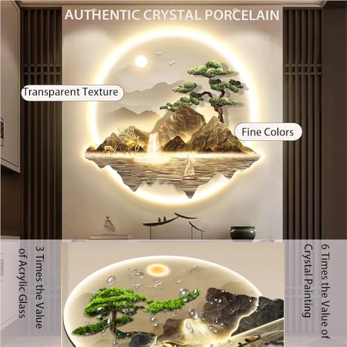 Arte de Pared LED 3D de Paisaje Natural para Decorar Pasillos Modernos y Aulas de Estudio 4