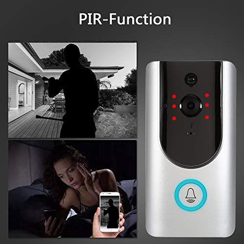 Vifaleno HD 720 P WiFi Inteligente Campainha de Segurança Sem Fio com 16G TF Cartão + 2 PCS 18650 Ba