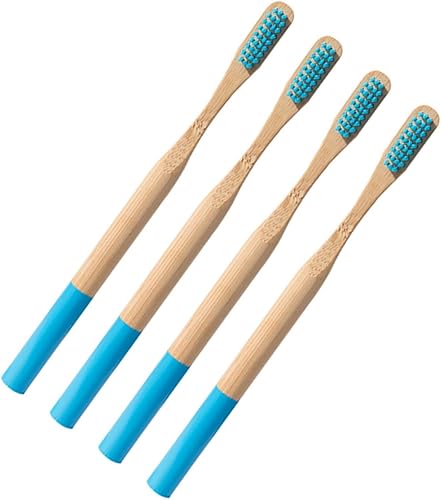 HEALLILY Cepillo de dientes de bambú Cepillo de dientes sostenible Cepillo de dientes de viaje Cepillo de dientes respetuoso con el medio ambiente