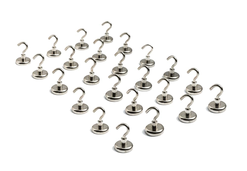 24 ganchos magnéticos de neodimio, 34 kg, fuerza de sujeción extrafuerte para frigorífico