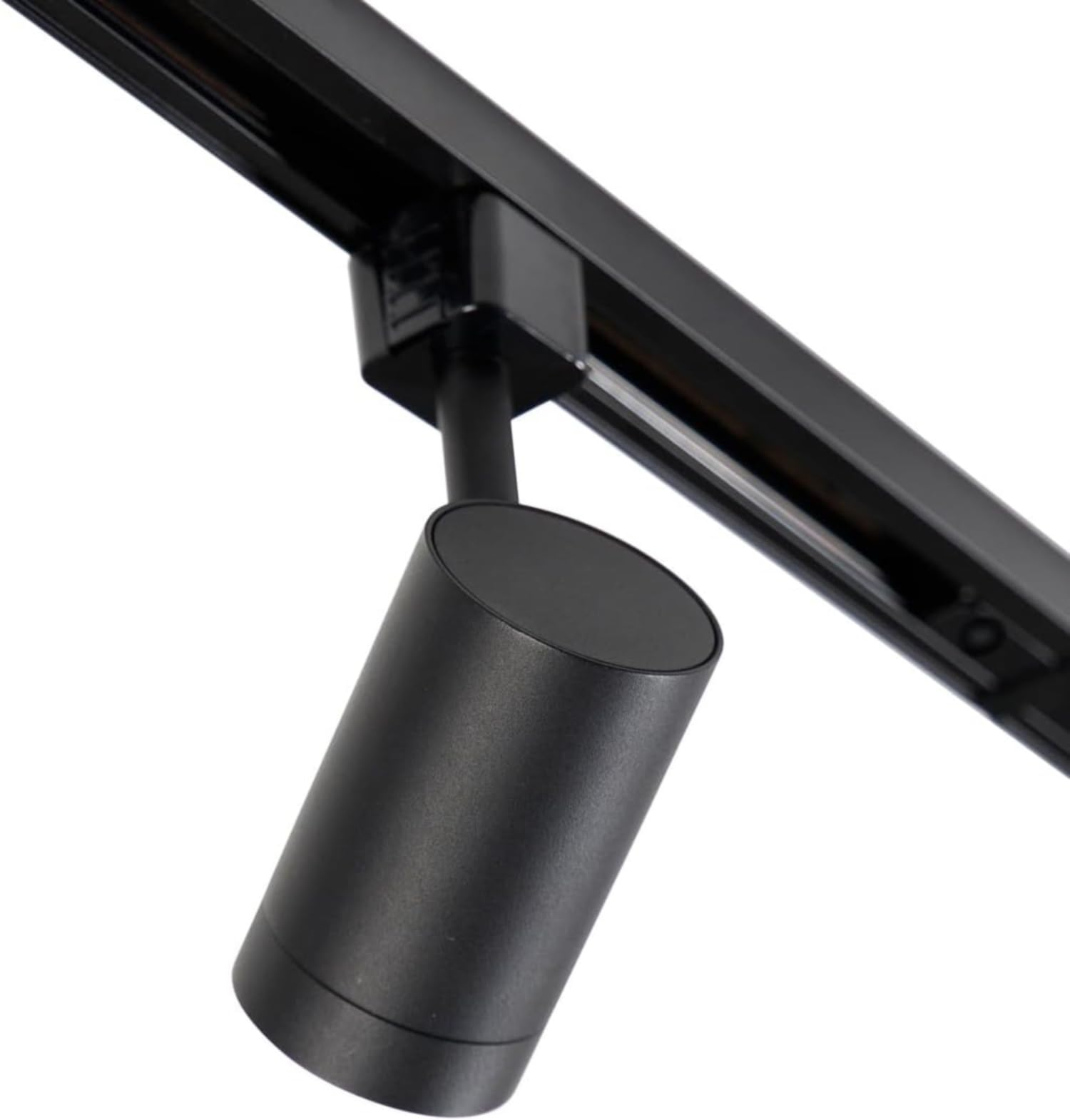 GrecoShop Sistema Binario Monofase 10 Faretti GU10 50W con Lampadine Incluse, Orientabili, Alluminio Nero 500 cm – Illuminazione Moderna per Cucina, Soggiorno, Ufficio e Spazi Aperti