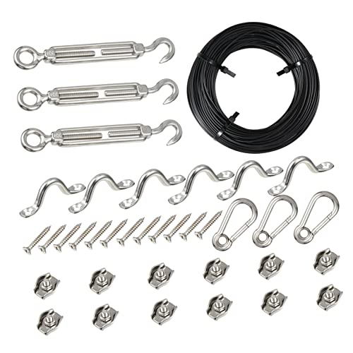 Kit de suspension de string acier câble OSALADI pour éclairage extérieur et linge