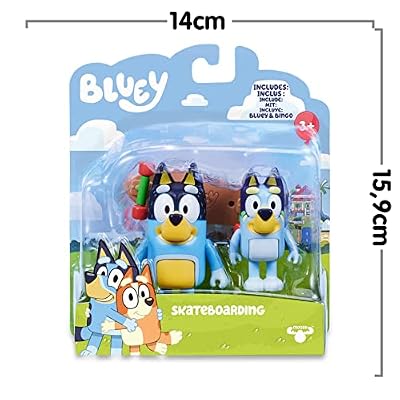 Famosa Bluey Figure 6 cm Pack 2 Figures 4 Mod. sdos, BLY00000