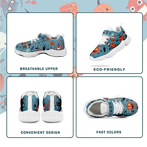 Hetios Halloween Kids Athletic Shoes for Boys Girls Knit Breathable Running Sneakers3