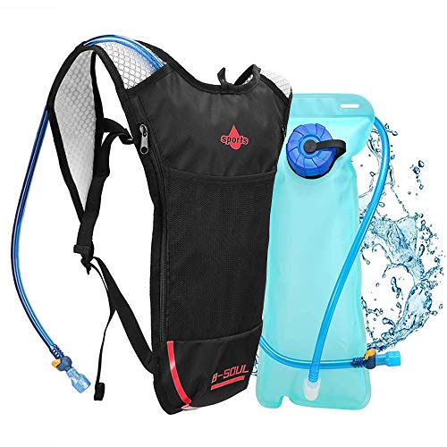 AIRGINE Mochila de hidratación con vejiga de agua de 2 litros  paquete de ligero  depósito