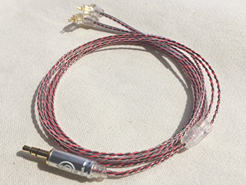 WAGNUS. Earphone Audio Upgrade Cable Recalable Magnolia Lily 3.5mm 3 Pole Plug FitEar Type WAG-029