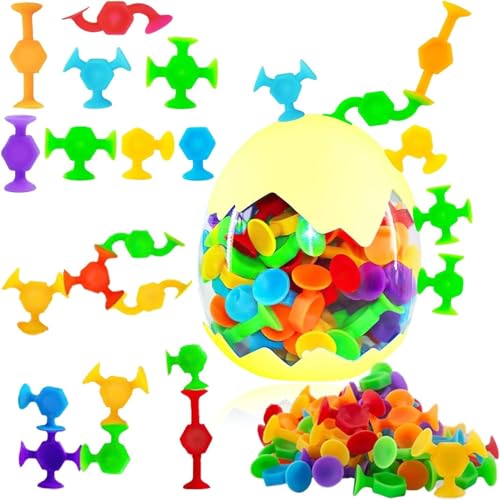 Saugnapf Spielzeug,38 Stück Montessori Badewannenspielzeug,Sucker Toys...