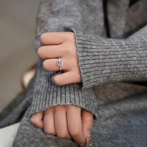 0.5/1/2 Carat Moissanite Anniversary Ring for Women, D Color VVS1 Clarity Moissanite 925 Sterling Silver Promise Eternity Engagement Ring3