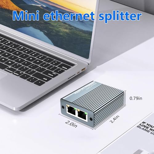 Image of ETZIN LAN Splitter 1 in 2 Output High Speed 1000Mbps LAN Cable Branch Network Splitter LAN Port Expansion Wired LAN Hub Gigabit LAN Cable Bifurcation LAN Internet Splitter Connector (EPL-1465H)