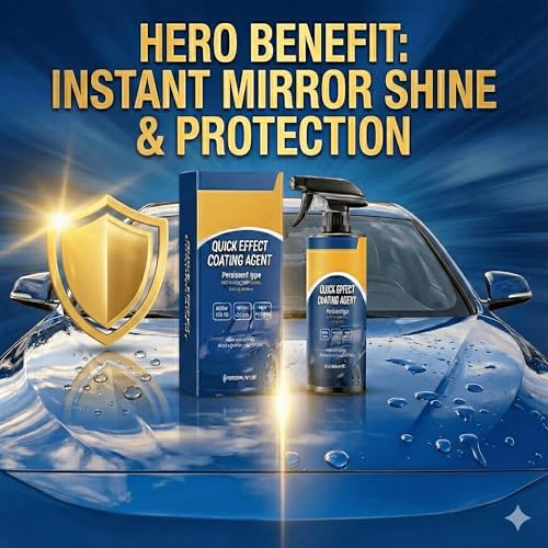 Quick Effect Coating Agent for Cars 120ml × 3 Pack – Hydrophobic Paint Protection Spray for Gloss Enhancement and Smooth Mirror-Like Shine - 2