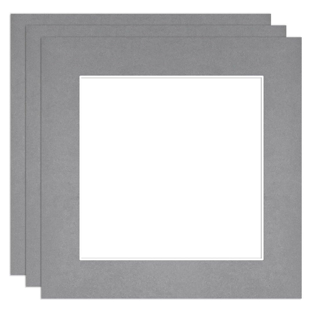 Procut Global 5x5" Mid Grey Picture Mounts - Fits 3.5x3.5" Photo Size