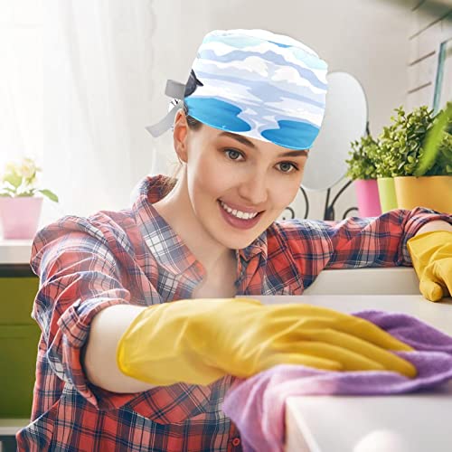 Chapeaux de travail JDEZ 2PCS avec bandeau absorbant et calot réglable mixte