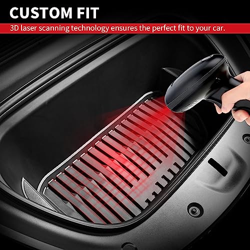 Image of LASFIT Front Trunk Mat for Tesla Model Y 2020-2025 (Not Fit Juniper) | All Weather TPE Custom Fit Front Cargo Trunk Mat Accessories, Black