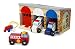 Melissa & Doug Lock and Roll Rescue Garage - 3 Wooden Vehicles, Garage With Locking Door and Keys