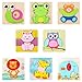 Produktbild JSF Holzpuzzle Baby, 4 bis 6 Teilige, 8 Stück Steckpuzzle Holz (Tier Puzzles)