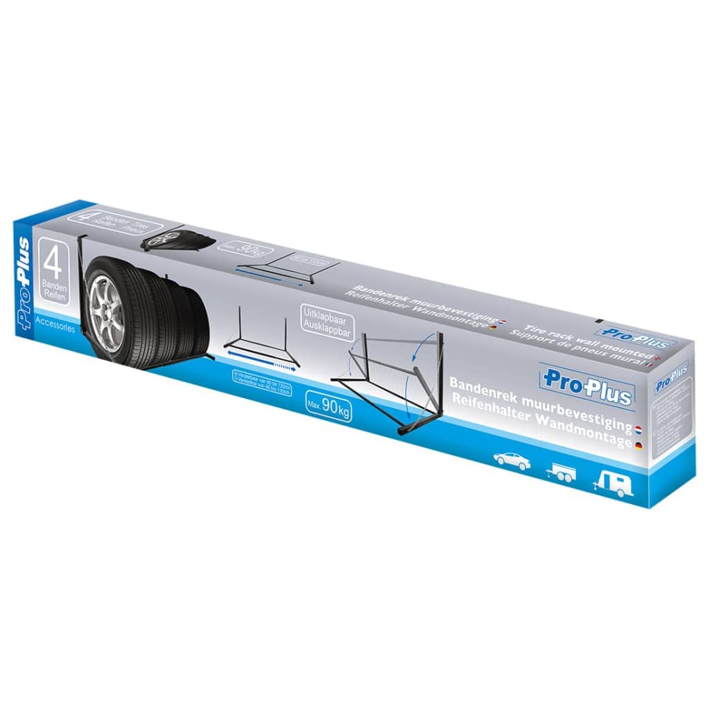 Porta pneumatici da parete ProPlus Steel Black
