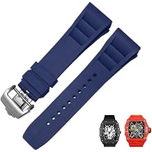 Rubber silicone watch strap for RICHARD MILLE RM011 series Silicone Tape accessories mens watch strap 25-20mm