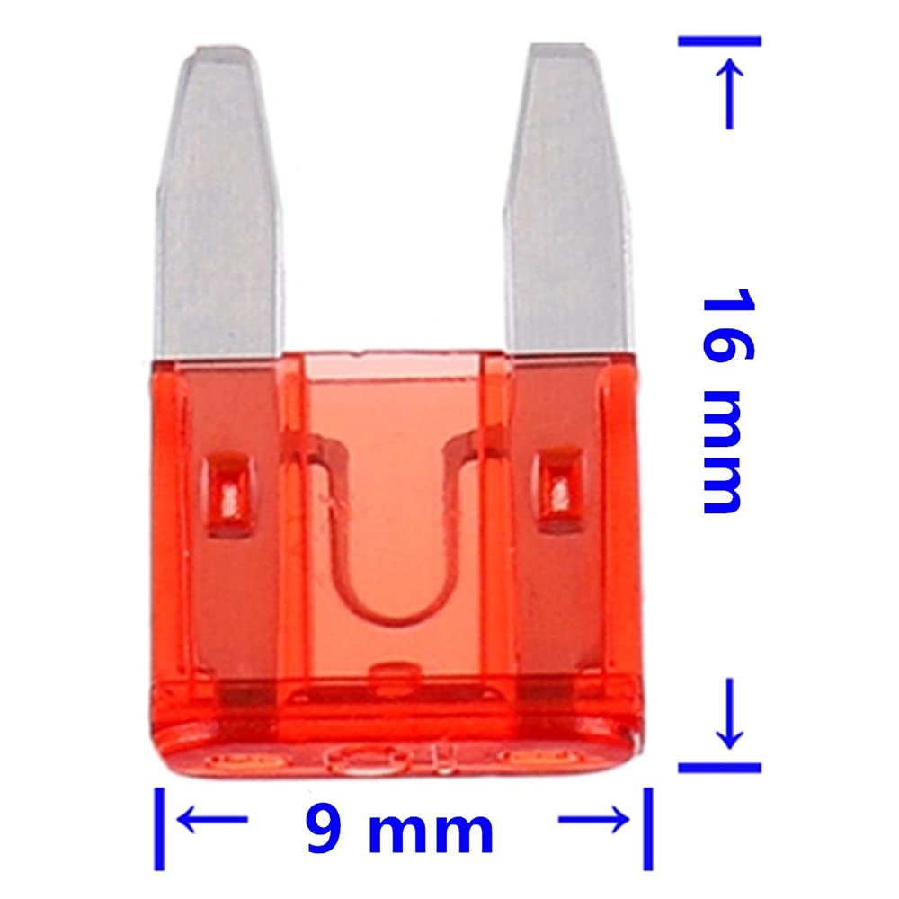 BOJACK 4 szt. Mini uchwyt bezpiecznika 12 V bezpiecznik samochodowy adapter bezpiecznika z 8 szt. bezpiecznik mini (2A / 3A / 5A / 7,5A / 10A / 15A / 20A / 20A / 25A)