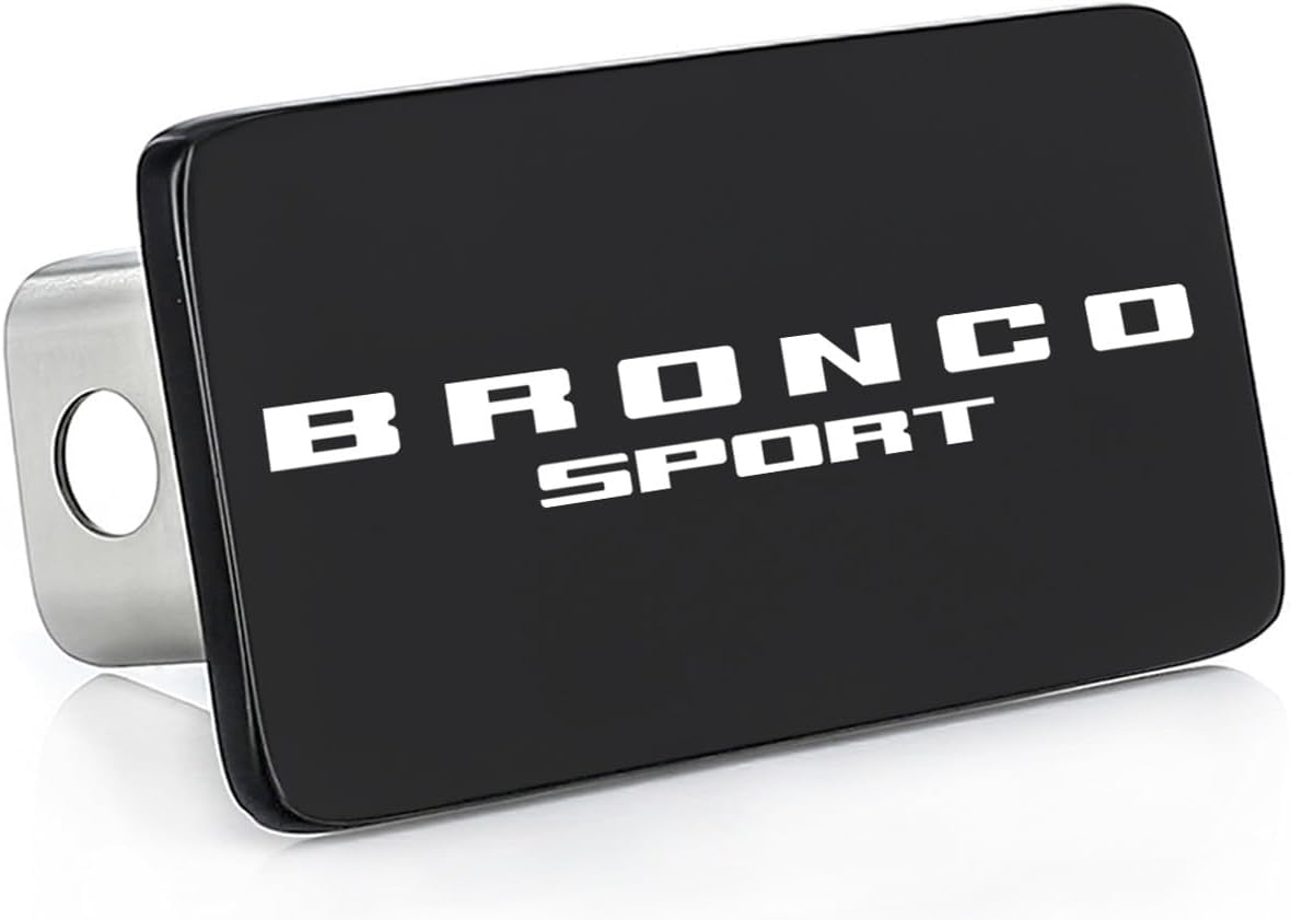 FORD Bronco Trailer Tow Hitch Cover - 2 INCH Receiver - Solid Brass UV Printed
