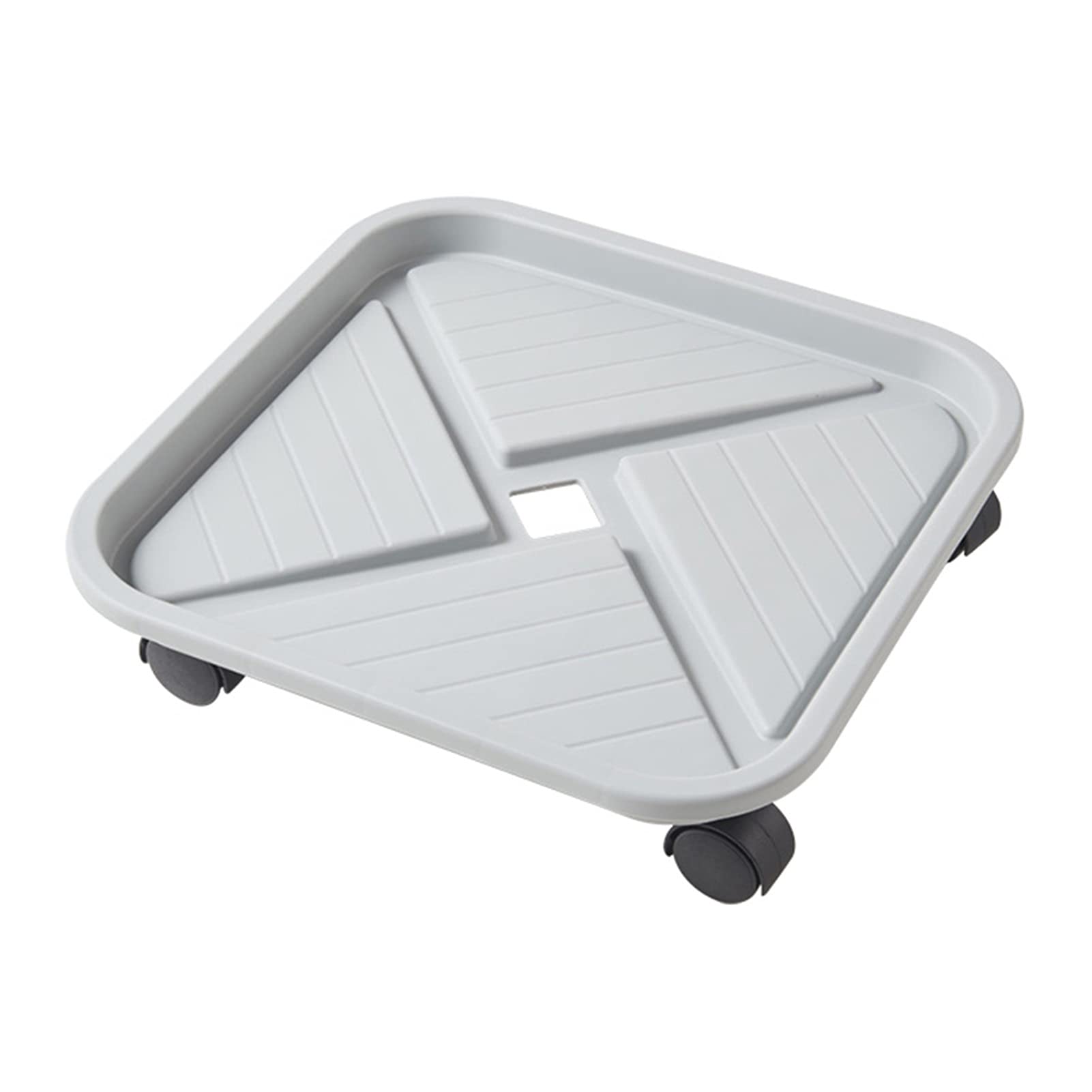 Support à plantes mobile robuste en bois massif avec roulettes pivotantes pour grands pots