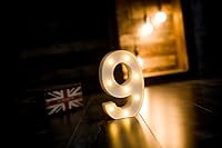 Vista 351 de Foaky LED Letter Lights Sign Marquee Light Up Letters Sign for Night Light Wedding/Birthday Party Battery Powered Christmas Lamp Home Bar