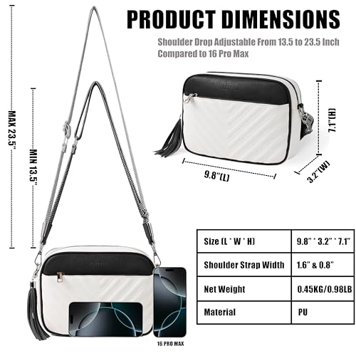 Crossbody Bags for Women Soft Leather Crossbody Purses Small Shoulder Handbags with Two Adjustable Straps3